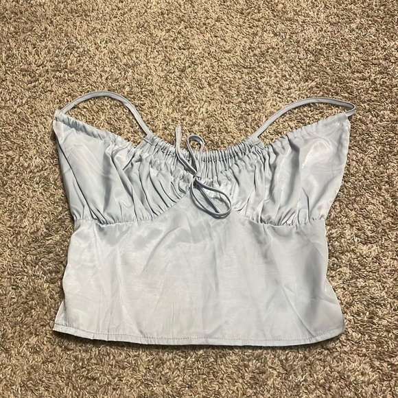 SHEIN Tops - Shein Babydoll cami, fully adjustable straps, size M, baby blue